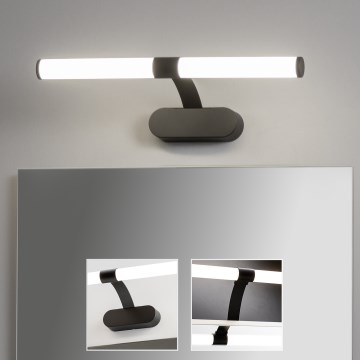 Brilagi - 2-i-1 LED-spejlbelysning til badeværelse TUBEO LED/6W/230V 40 cm IP44 sort