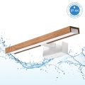 Brilagi - 3-i-1 LED-spejlbelysning til badeværelset WOODY MIRROR LED/8W/230V 40 cm IP44 hvid/eg kirsebær