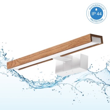 Brilagi - 3-i-1 LED-spejlbelysning til badeværelset WOODY MIRROR LED/8W/230V 40 cm IP44 hvid/eg kirsebær
