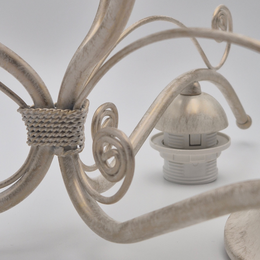 Brilagi - ANTICO LED-lysekrone med kæde 3xE27/60W/230V 3000K hvid patina