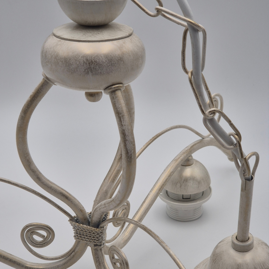 Brilagi - ANTICO LED-lysekrone med kæde 3xE27/60W/230V 3000K hvid patina