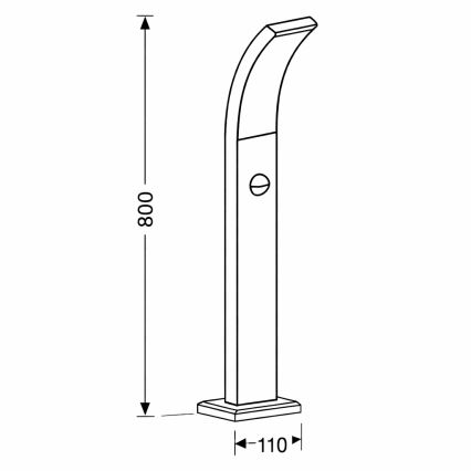 Brilagi - LED Udendørslampe med sensor ARCELO LED/9W/230V 80 cm IP44