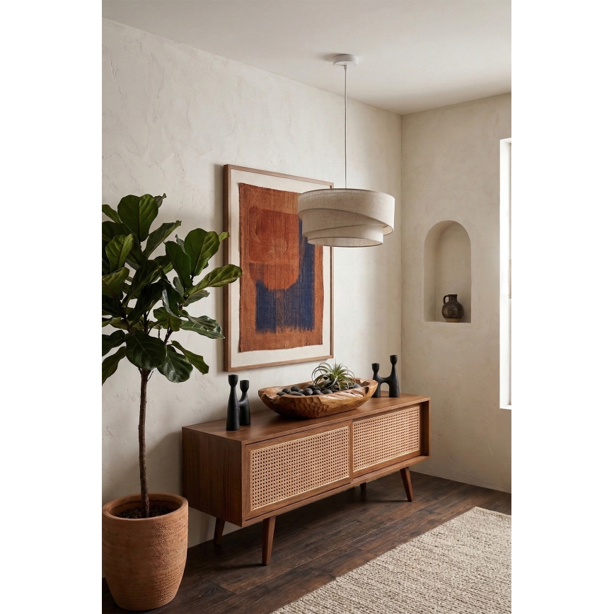 Brilagi - ARROW pendel med kabel, 1xE27/60W/230V, Ø 45 cm, beige
