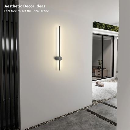 Brilagi - LED udendørs vægarmatur AURA LED/12W/230V 3000K IP54 65 cm antracit