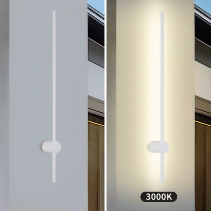 Brilagi - LED udendørs væglampe AURA LED/20W/230V 3000K IP54 97 cm hvid CRI 90