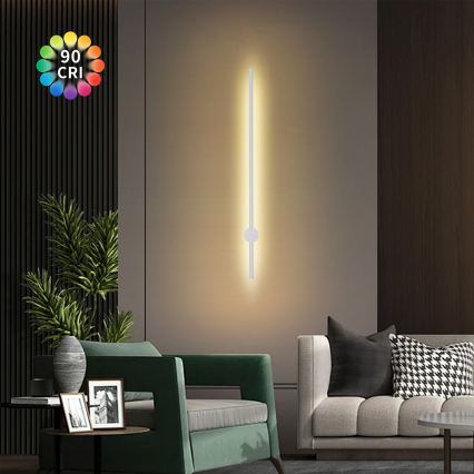 Brilagi - LED udendørs væglampe AURA LED/20W/230V 3000K IP54 97 cm hvid CRI 90