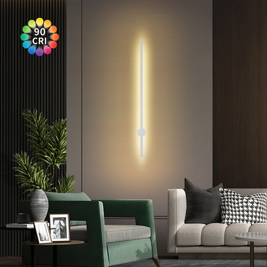 Brilagi - LED udendørs væglampe AURA LED/20W/230V 3000K IP54 97 cm hvid CRI 90