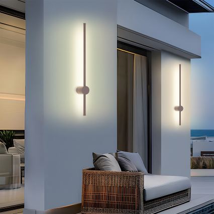 Brilagi - LED udendørs væglampe AURA LED/12W/230V 3000K IP54 65 cm brun CRI 90