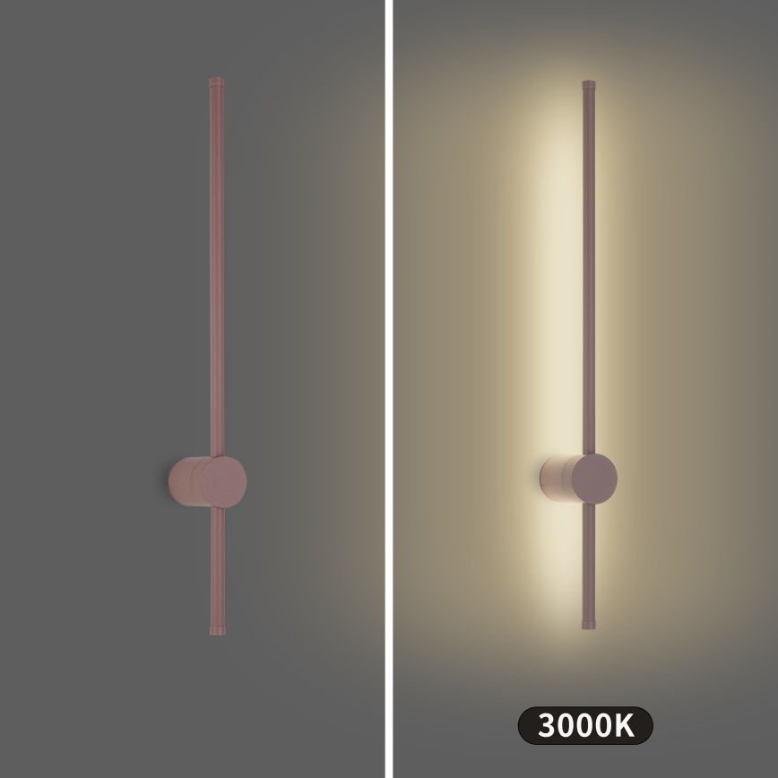 Brilagi - LED udendørs væglampe AURA LED/12W/230V 3000K IP54 65 cm brun CRI 90
