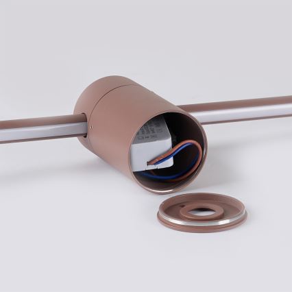 Brilagi - LED udendørs væglampe AURA LED/12W/230V 3000K IP54 65 cm brun CRI 90
