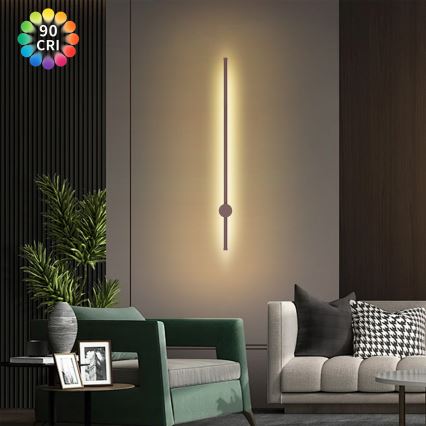 Brilagi - LED udendørs væglampe AURA LED/20W/230V 3000K IP54 97 cm brun CRI 90