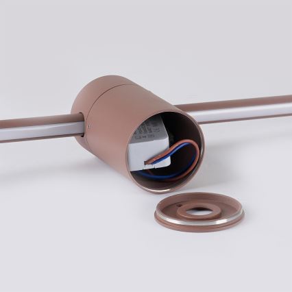 Brilagi - LED udendørs væglampe AURA LED/20W/230V 3000K IP54 97 cm brun CRI 90