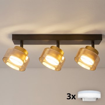 Brilagi - AURA LUX LED RGB+CCT dæmpbar spot 3xGX53/14W/230V 2700-6500K Wi-Fi Tuya sort/guld