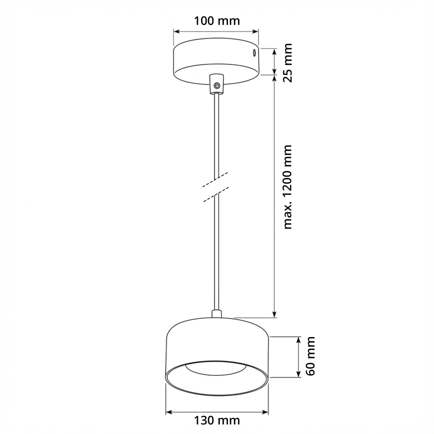 Brilagi - AURA LUX pendel på wire 1xGX53/30W/230V sort/guld