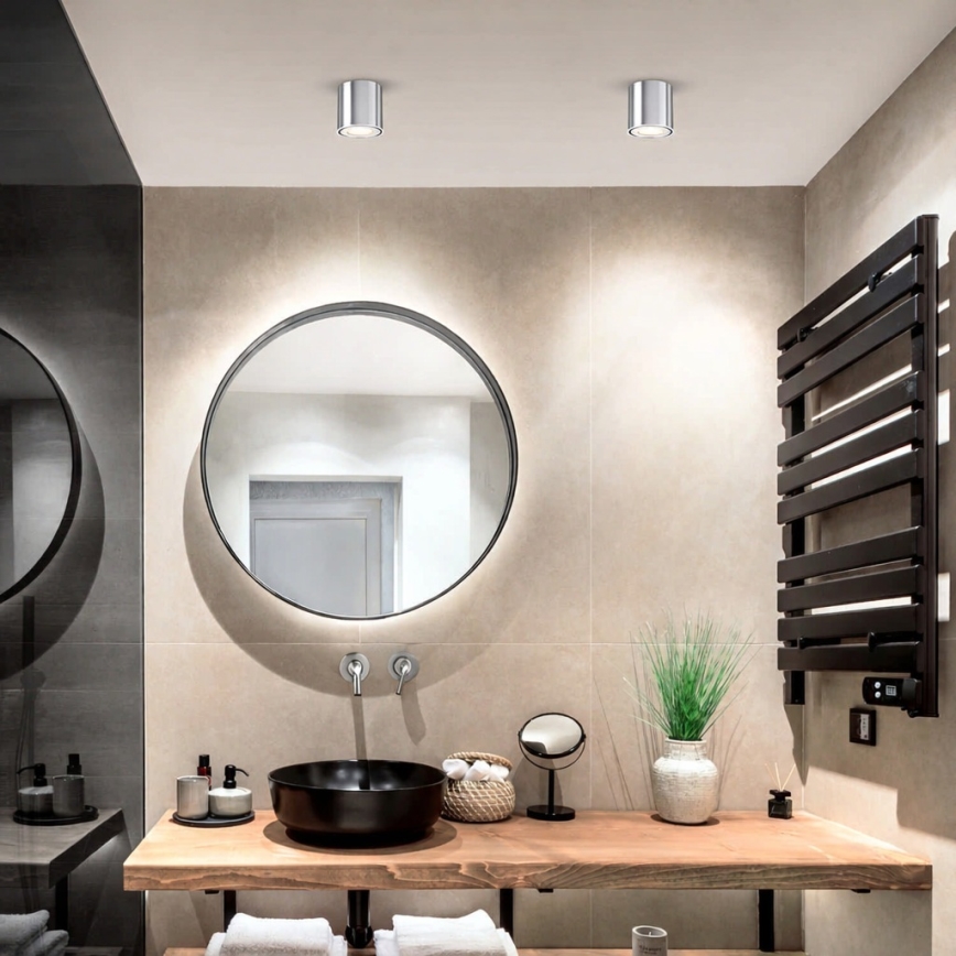 Brilagi - MIA badeværelsesspot 1xGU10/30W/230V 84x80 mm blank krom IP54