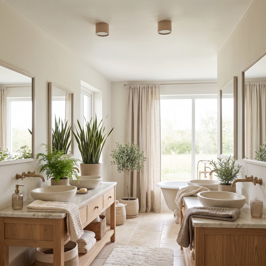 BRILAGI - Badeværelses-spot SMOOTH 1xGX53/15W/230V 60x82 mm beige IP54