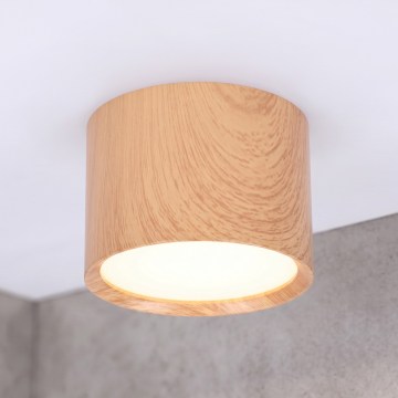 BRILAGI - Badeværelses-spot SMOOTH 1xGX53/15W/230V 60x82 mm i egetræsfiner IP54