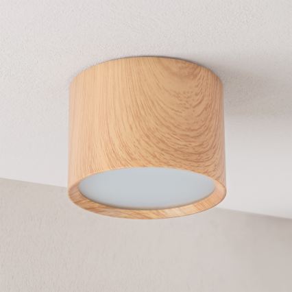 BRILAGI - Badeværelses-spot SMOOTH 1xGX53/15W/230V 60x82 mm i egetræsfiner IP54
