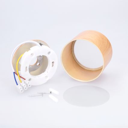 BRILAGI - Badeværelses-spot SMOOTH 1xGX53/15W/230V 60x82 mm i egetræsfiner IP54