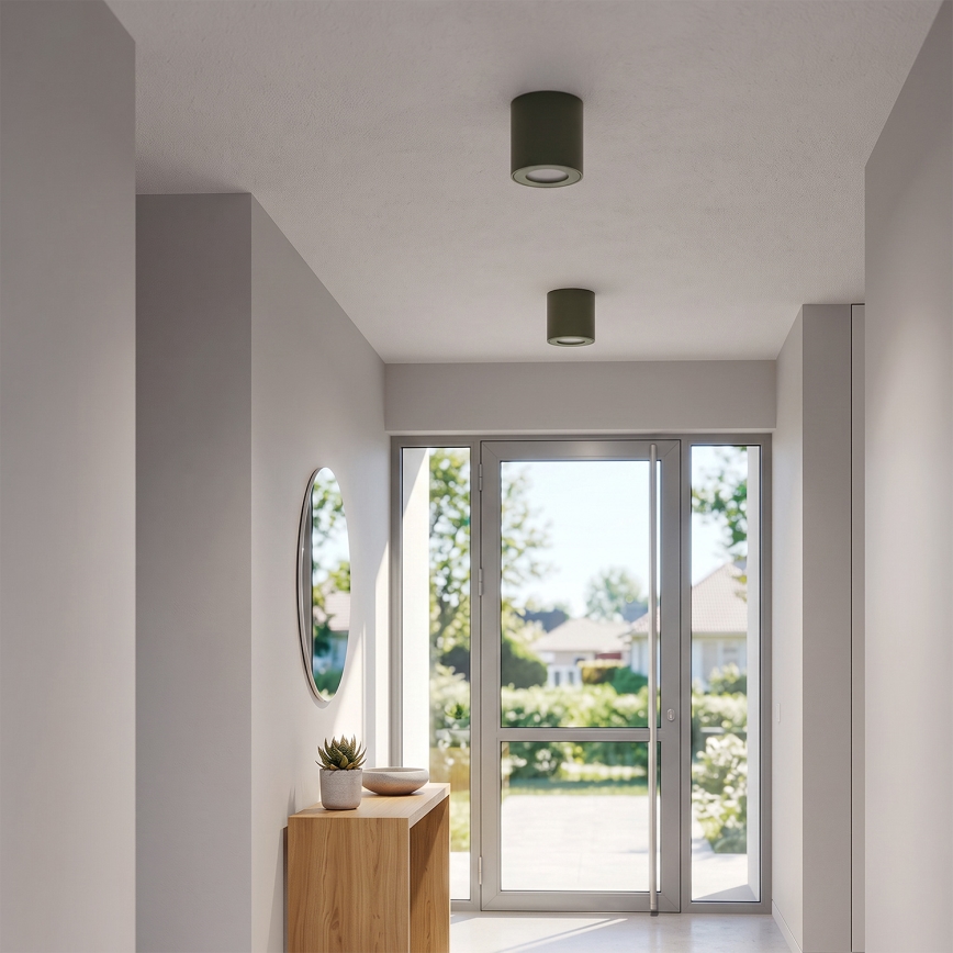 BRILAGI - Badeværelsesspot MIA 1xGU10/30W/230V 60x82 mm 84x80 mm mørkegrøn IP54