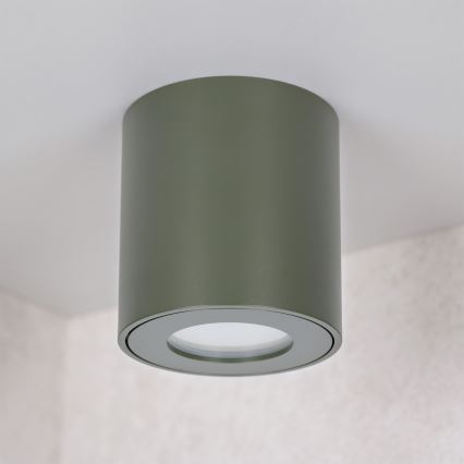 BRILAGI - Badeværelsesspot MIA 1xGU10/30W/230V 60x82 mm 84x80 mm mørkegrøn IP54