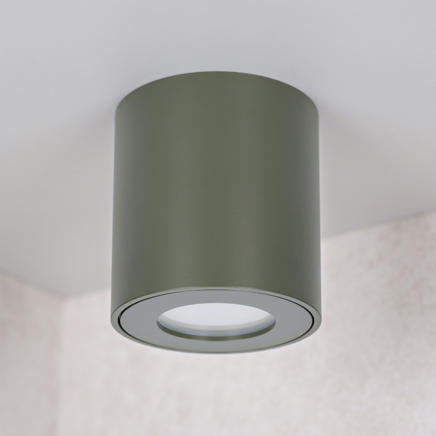 BRILAGI - Badeværelsesspot MIA 1xGU10/30W/230V 60x82 mm 84x80 mm mørkegrøn IP54