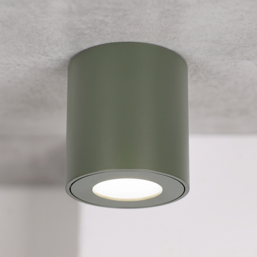 BRILAGI - Badeværelsesspot MIA 1xGU10/30W/230V 60x82 mm 84x80 mm mørkegrøn IP54