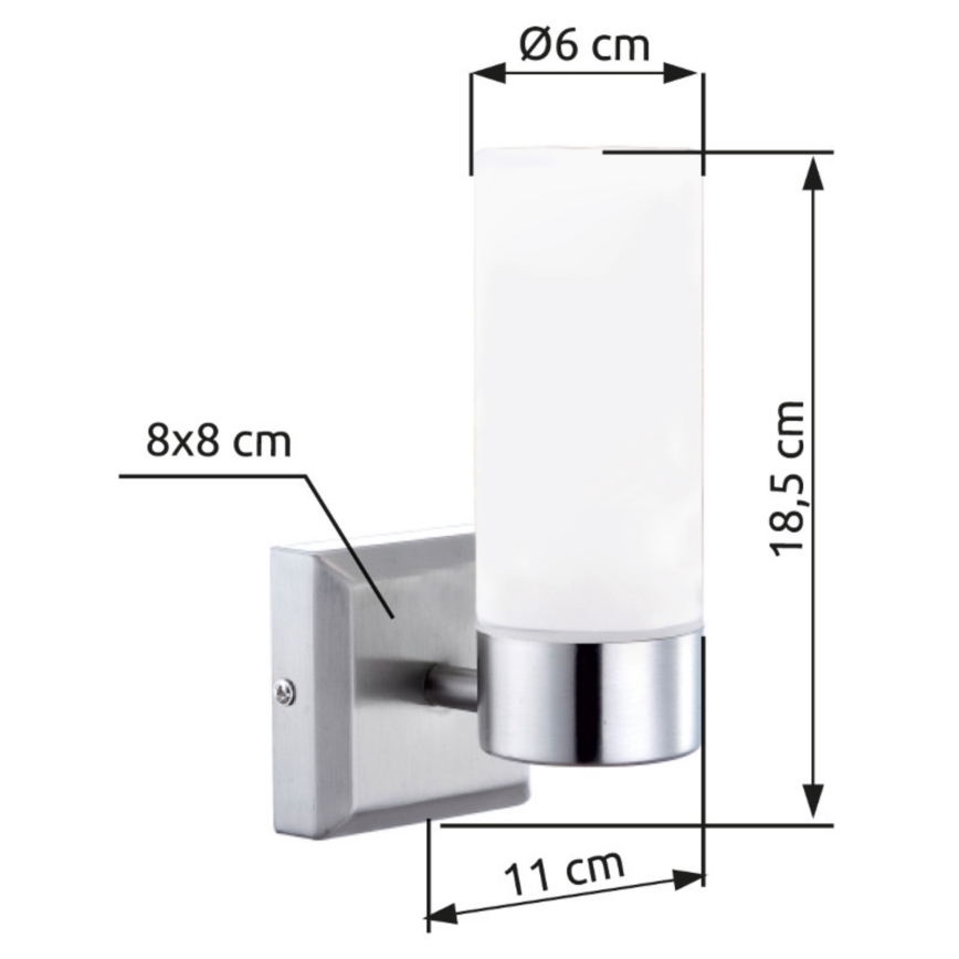 Brilagi - Badeværelses væglampe RAY 1xE14/40W/230V IP44