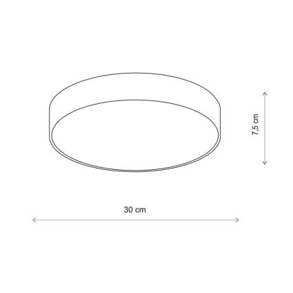 Brilagi - Badeværelsesloftlampe med sensor CLARE 2xE27/24W/230V Ø 30 cm IP54 beige