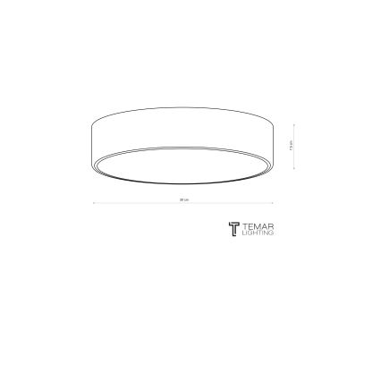 Brilagi - Badeværelsesloftlampe CLARE 2xE27/24W/230V Ø 30 cm IP54 brun