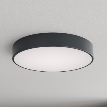 Brilagi - Badeværelsesloftlampe CLARE med bevægelses- og skumringssensor, 4xE27/24W/230V, Ø 50 cm, antracit, IP54