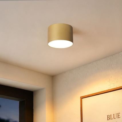 BRILAGI - Loftlampe til badeværelse FORIS LED/9W/230V Ø 9 cm guldfarvet IP44 CRI 90