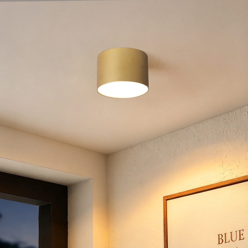BRILAGI - Loftlampe til badeværelse FORIS LED/9W/230V Ø 9 cm guldfarvet IP44 CRI 90
