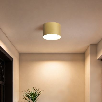 BRILAGI - Loftlampe til badeværelse FORIS LED/9W/230V Ø 9 cm guldfarvet IP44 CRI 90