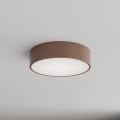 Brilagi - Badeværelsesloftlampe med bevægelses- og skumringssensor CLARE 2xE27/24W/230V Ø 30 cm brun IP54