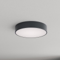 Brilagi - Badeværelsesloftlampe med bevægelses- og skumringssensor CLARE 3xE27/24W/230V Ø 40 cm antracit IP54