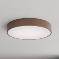 Brilagi - Badeværelsesloftlampe med bevægelses- og skumringssensor CLARE 4xE27/24W/230V Ø 50 cm brun IP54
