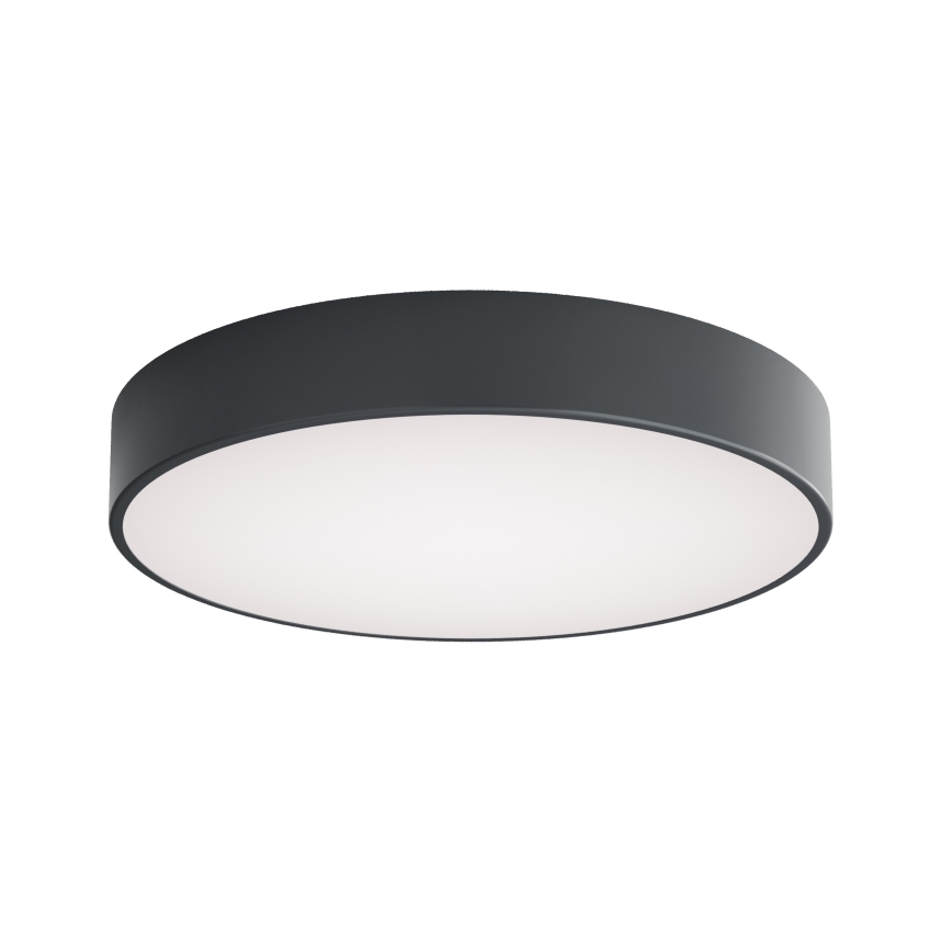 Brilagi - Badeværelsesloftlampe CLARE med bevægelses- og skumringssensor, 4xE27/24W/230V, Ø 50 cm, antracit, IP54