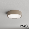 Brilagi - Badeværelsesloftlampe med sensor CLARE 2xE27/24W/230V Ø 30 cm IP54 beige