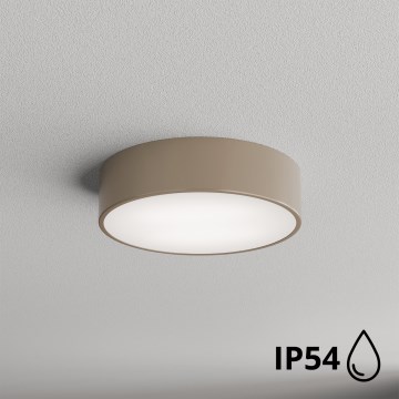 Brilagi - Badeværelsesloftlampe med sensor CLARE 2xE27/24W/230V Ø 30 cm IP54 beige