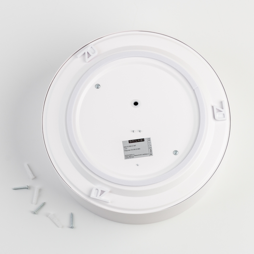 Brilagi - Badeværelsesloftlampe POOL 2xE27/15W/230V Ø 30 cm IP54 hvid