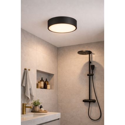 Brilagi - Badeværelsesloftlampe POOL 3xE27/15W/230V Ø 40 cm IP54 sort