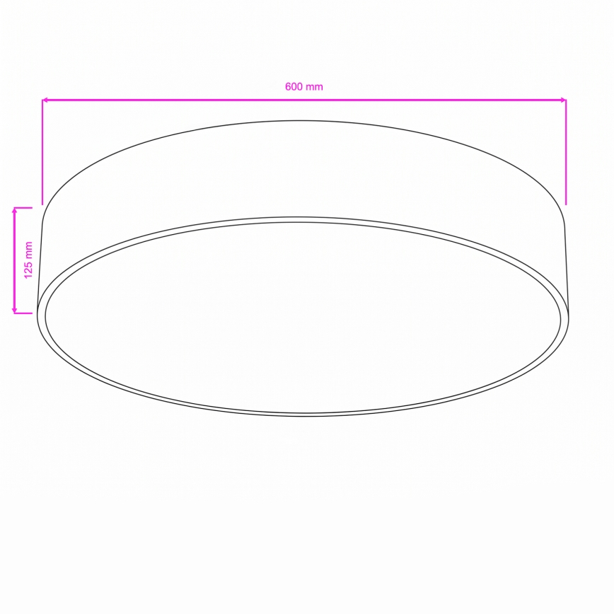 Brilagi - Badeværelsesloftlampe POOL 5 x E27 / 15 W / 230 V Ø 60 cm IP54 sort