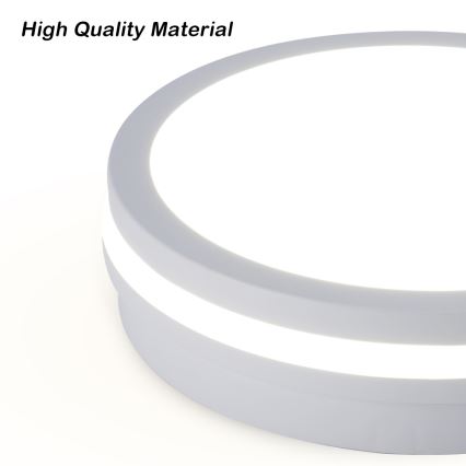 Brilagi - Udendørs loftlampe med indbygget sensor, BENE LED/24W/230V, Ø 26 cm, hvid, IP54