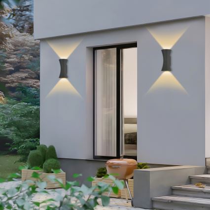 Brilagi - BICON LED Udes Lysarmatur 10W/230V Antracit IP44