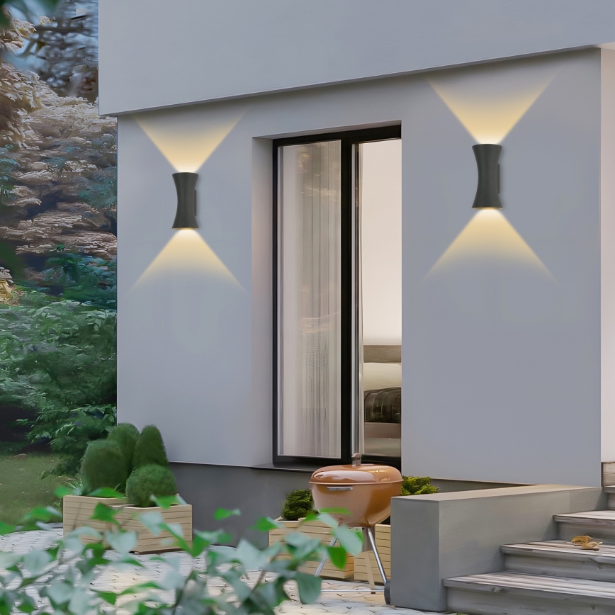 Brilagi - BICON LED Udes Lysarmatur 10W/230V Antracit IP44