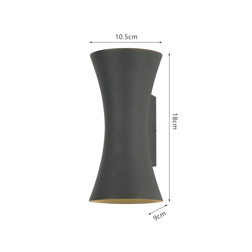 Brilagi - BICON LED Udes Lysarmatur 10W/230V Antracit IP44