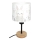 Brilagi - BOBO WOOD børnebordlampe 1xE27/25W/230V eg/sort/hvid, med kaninmotiv