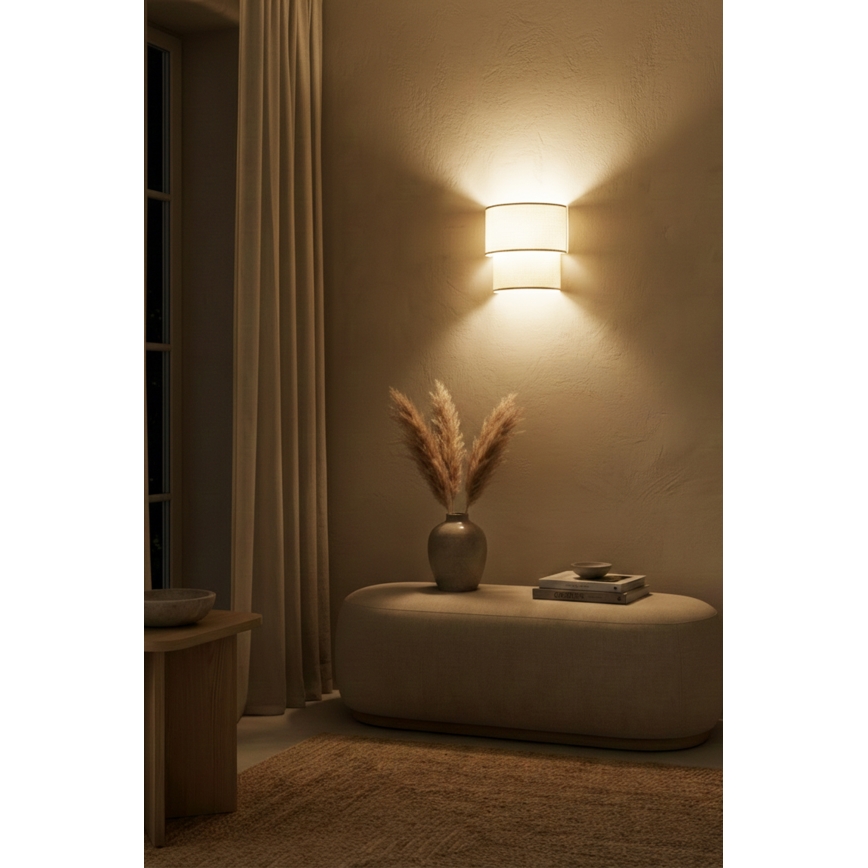 Brilagi - BOHO ECO LED-væglampe 1xE27/10W/230V cremefarvet