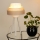 Brilagi - Bordlampe ALASKA LUNETA 1xE27/15W/230V grå/cremefarvet